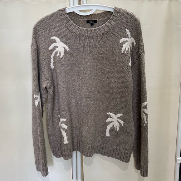 Rails Zoey Palm Tree Sweater in Oatmeal and Ivory - Picture 4 of 10